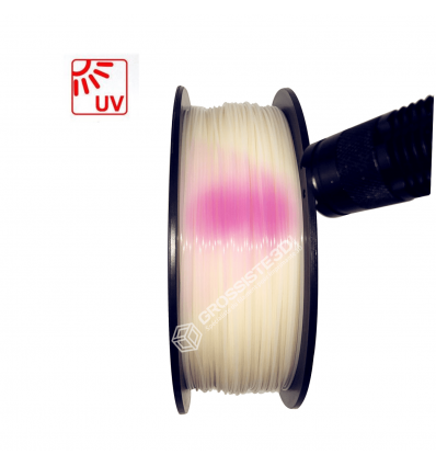 image représentant le filament Grossiste3D - filament 3d pla photosensible blanc au rose