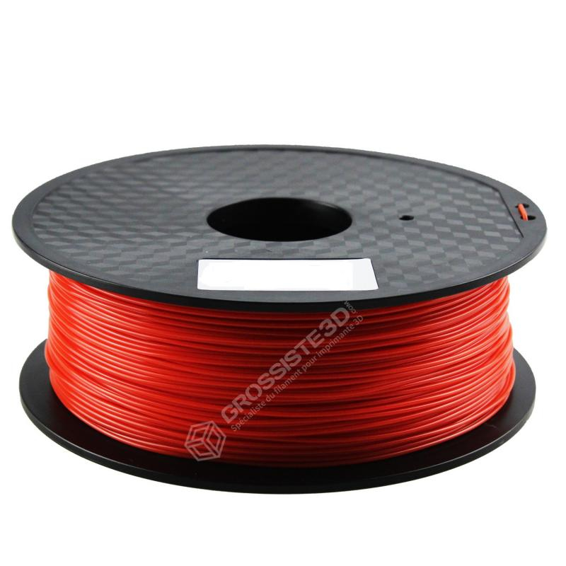 image représentant le filament Grossiste3D - fil 3d pla flexible soft rouge - grossiste 3d