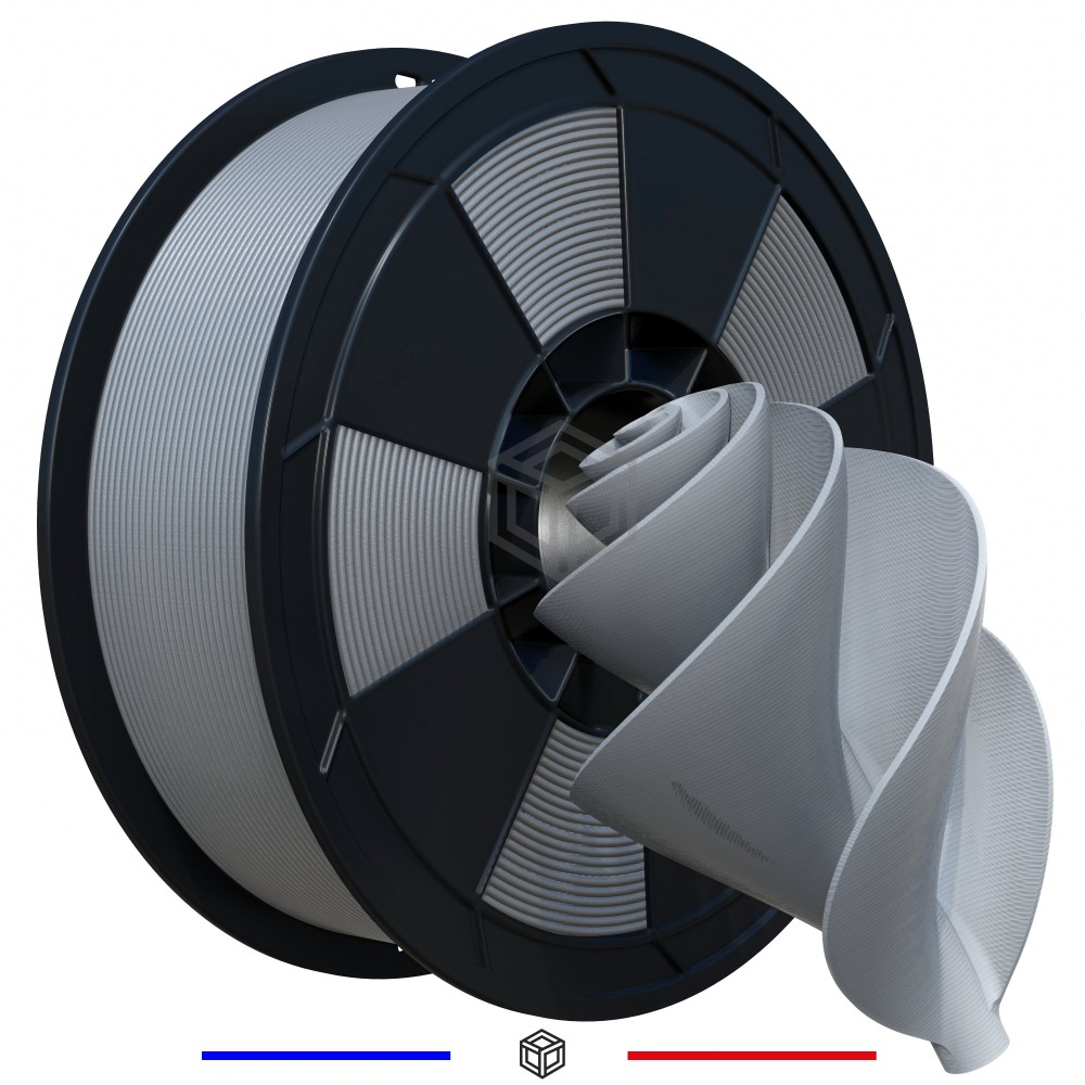 image représentant le filament Grossiste3D - fil 3d asa gris